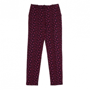 Pre Owned Kenzo Leopard Jacquard Skinny Pants S