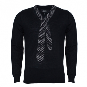 Pre Owned Jean Paul Gaultier Mens Knit Tie Sweater L
