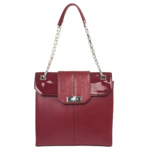 Pre Owned Cartier Red Classic Feminine Line Chain Bag 