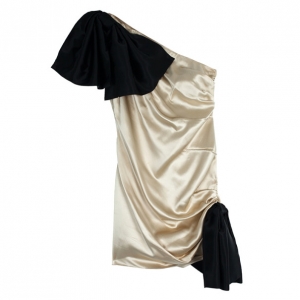 Pre Owned D and G Bow Detailed Satin Dress M
