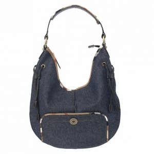 Pre Owned Burberry Denim Hobo