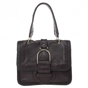 Pre Owned Jimmy Choo Brown Leather Louise Bag