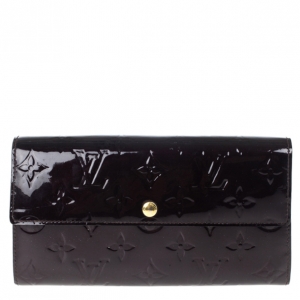 Pre Owned Louis Vuitton Monogram Vernis Sarah Wallet