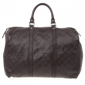 Pre Owned Gucci Brown Guccissima Joy Boston Bag