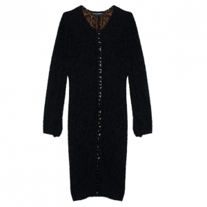 Pre Owned Dolce and Gabbana Long Tweed Embellished Cardigan L