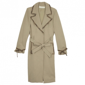 Pre Owned Valentino Trench Coat with Python Trimming L