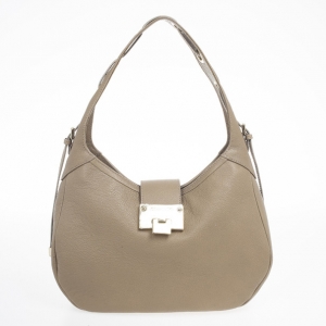 Pre Owned Jimmy Choo Beige Flap Bag