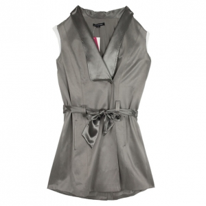 Pre Owned Alexander Wang Grey Matt Satin Wrap Dress M