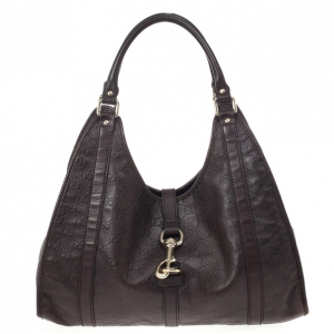 Pre Owned Gucci Brown Guccissima Bardot Bag