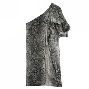 Pre Owned Stella McCartney One Shoulder Snakeskin Print Dress S
