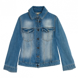 Pre Owned Burberry Brit Fitted Stretch Denim Jacket XS