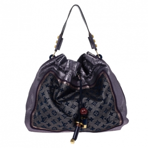 Pre Owned Louis Vuitton Limited Edition Purple Monogram Lurex Bluebird Bag