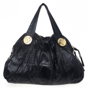Pre Owned Gucci Beige Python Hysteria Large Tote