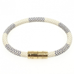 Pre Owned Louis Vuitton Keep It Damier Azur Bracelet 18 CM
