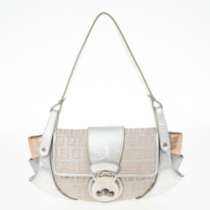 Pre Owned Fendi Zucchino Compilation Bag