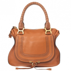 Pre Owned Chloe Brown Marcie Hobo Medium Bag