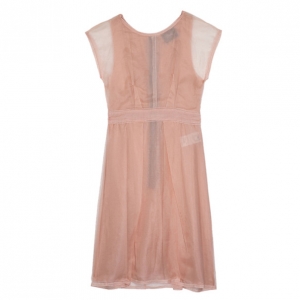 Pre Owned Dolce and Gabbana Chiffon Pink Dress M