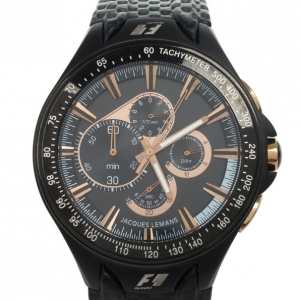 Pre Owned Jacques Lemans Monte Carlo F5016 SS Mens Wristwatch Tachymeter 48 MM
