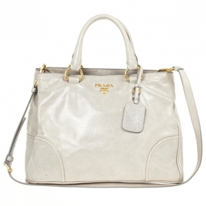 Pre Owned Prada Daino Zip-Top Tote