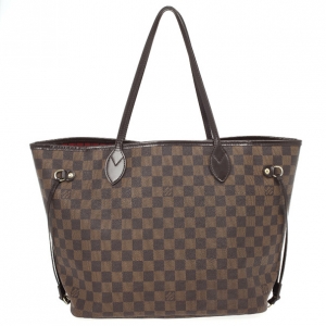 Pre Owned Louis Vuitton Damier Ebene Neverfull MM
