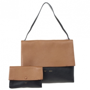 Pre Owned Celine All Soft Calfskin Mellow Shoulder Bag and Pouch