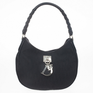 Pre Owned Dior Black Diorissimo Canvas Lovely Hobo