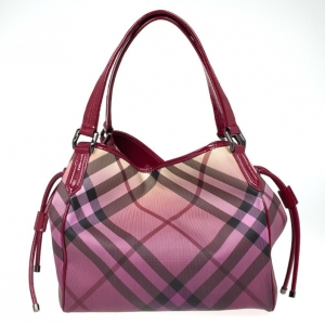 Pre Owned Burberry Ombré Check Print Shoulder Bag