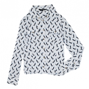 Pre Owned Gucci Boot Print Button Up Shirt L
