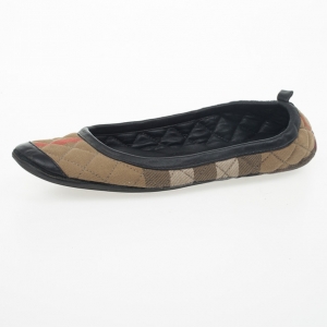 Pre Owned Burberry Nova Check Quilted Ballet Flats Size 37