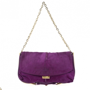 Pre Owned Jimmy Choo Suede Chain Strap Bag