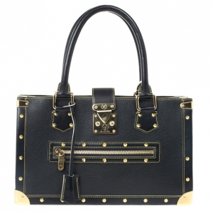 Pre Owned Louis Vuitton Black Suhali Leather Le Fabuleux Bag