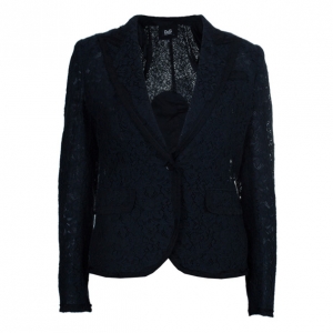 Pre Owned D and G Black Lace Single Breasted Blazer S