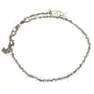 Pre Owned Chanel White Beaded Necklace / Belt 