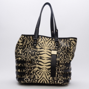 Pre Owned Jimmy Choo Babeth Faux Raffia Shopper