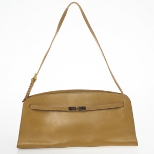 Pre Owned Furla Tan Textured Leather Shoulder Bag