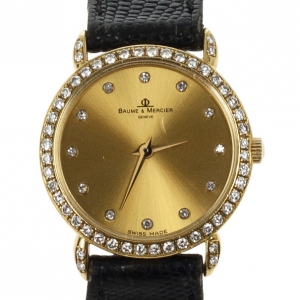 Pre Owned Baume & Mercier 18 K Yellow Gold Womens Wristwatch 26 MM
