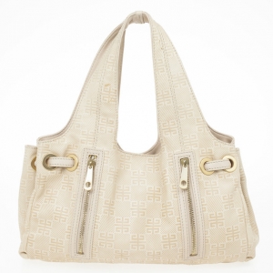 Pre Owned Givenchy Beige Monogram Canvas Hobo