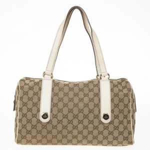 Pre Owned Gucci Beige/Ebony Large Charmy Satchel