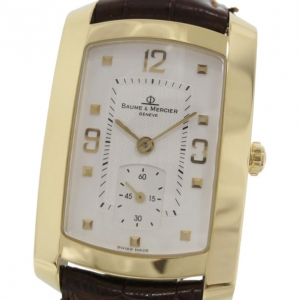 Pre Owned Baume & Mercier 18 K Yellow Gold Hampton Mens Wristwatch 26 MM