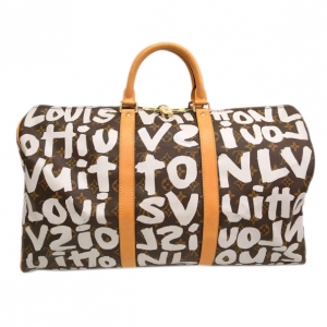 Pre Owned Louis Vuitton Monogram Canvas Graffiti Keepall 50