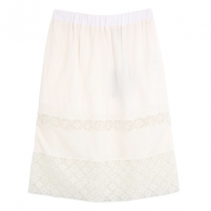 Pre Owned Louis Vuitton Monogram Lace Skirt S