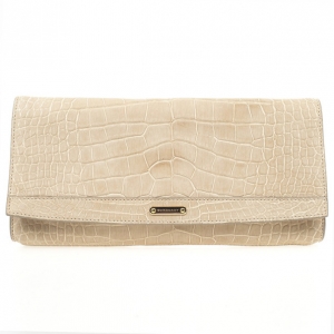 Pre Owned Burberry Alligator Clutch Bag