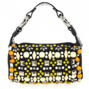 Pre Owned Chloe Black Beaded Shoulder Bag