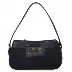 Pre Owned Christian Dior Canvas Small Shoulder Bag