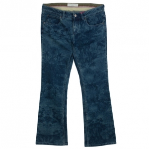Pre Owned Stella McCartney Hibiscus Print Denim Jeans M
