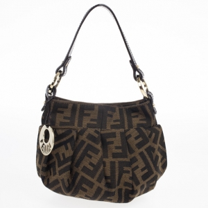 Pre Owned Fendi Zucca Mini Chef Hobo