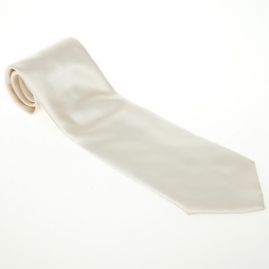 Pre Owned Burberry Cream Silk Tie