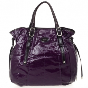 Pre Owned Tod’s Purple Patent G-Bag Easy Sacca Grande Tote