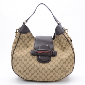 Pre Owned Gucci Monogram Dressage Hobo