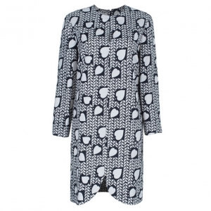 Pre Owned Stella McCartney Heart Monochrome Print Shift Dress M